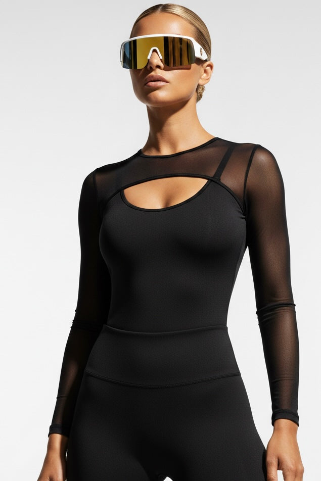 Top Edge Mesh manches longues