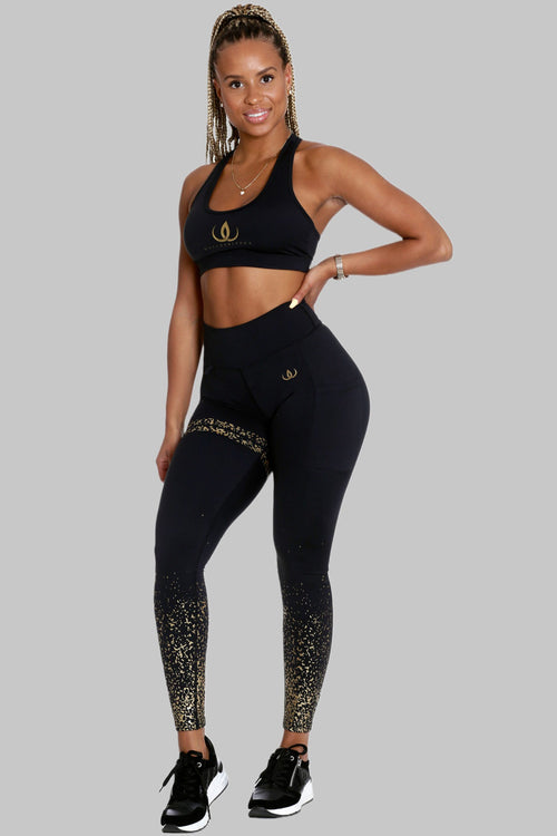 Iconic Legging Doré à Poche